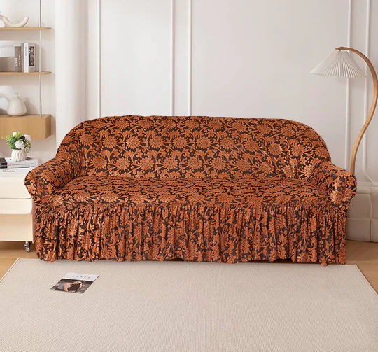 WhatsAppImage2025-06-25at3.56.12PM_540x Flower Printed Sofa Cover - Golden - Image 1